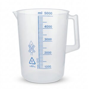 Plastic PP Measuring Jug, printed graduations, 5000ml, EACH