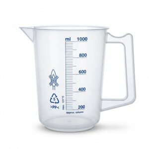 Plastic PP Measuring Jug, printed graduations, 1000ml, EACH