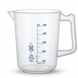Plastic PP Measuring Jug, printed graduations, 500ml, EACH