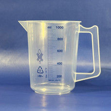 Plastic PP Measuring Jug, printed graduations, 1000ml, EACH