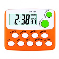 DUAL Channel 24 Hr Up/Down Timers & Alarm Clock